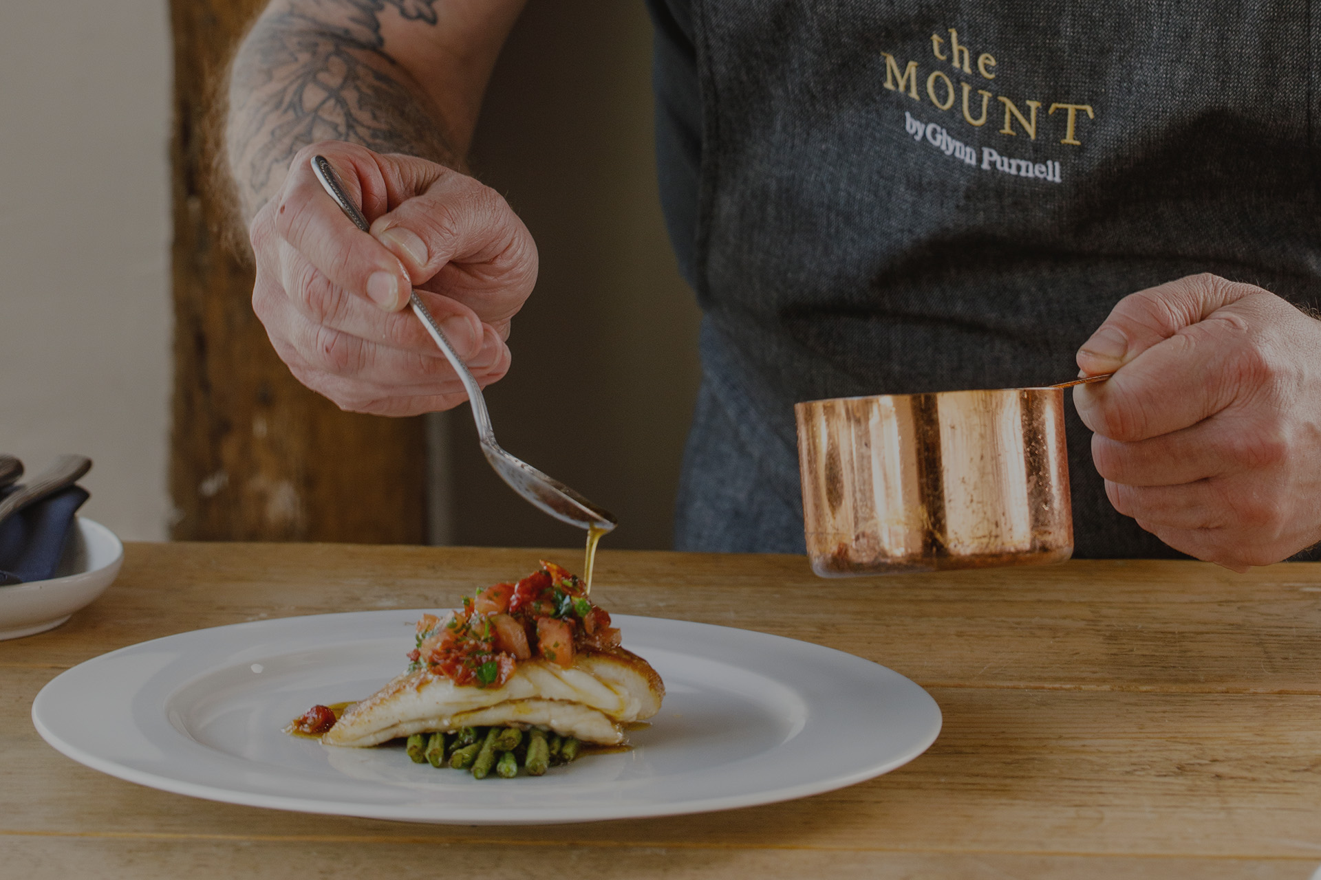 Glynn Purnell preparing food